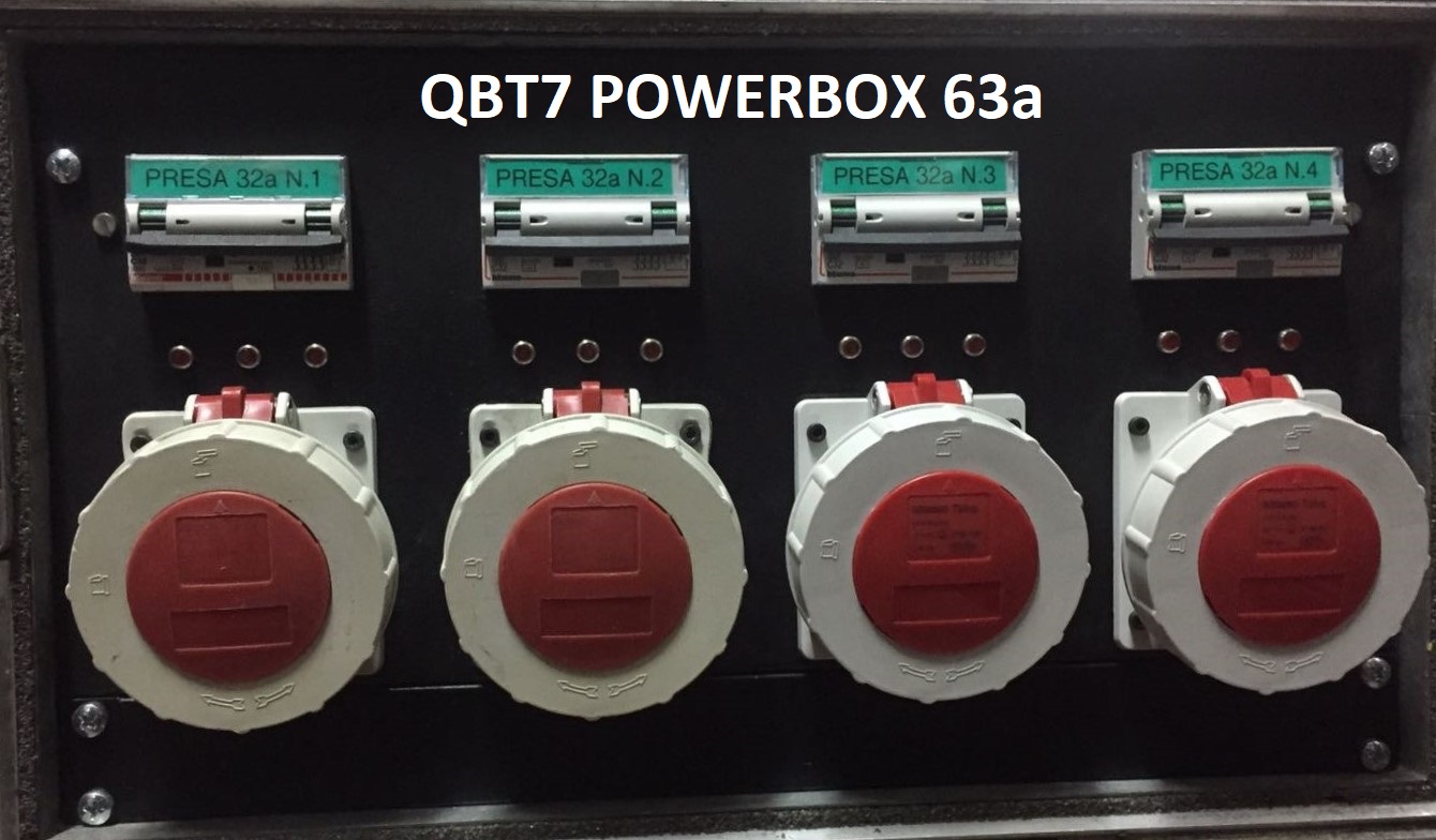 QBT7 POWERBOX 63A 4X32A 380V FRONT